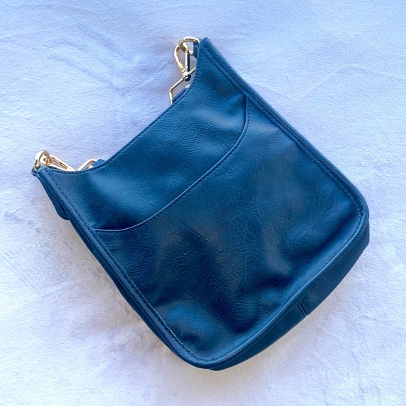 AHDORNED Bags Ahdorned Mini Vegan Leather Messenger Wstrap Navyanimal Print Poshmark